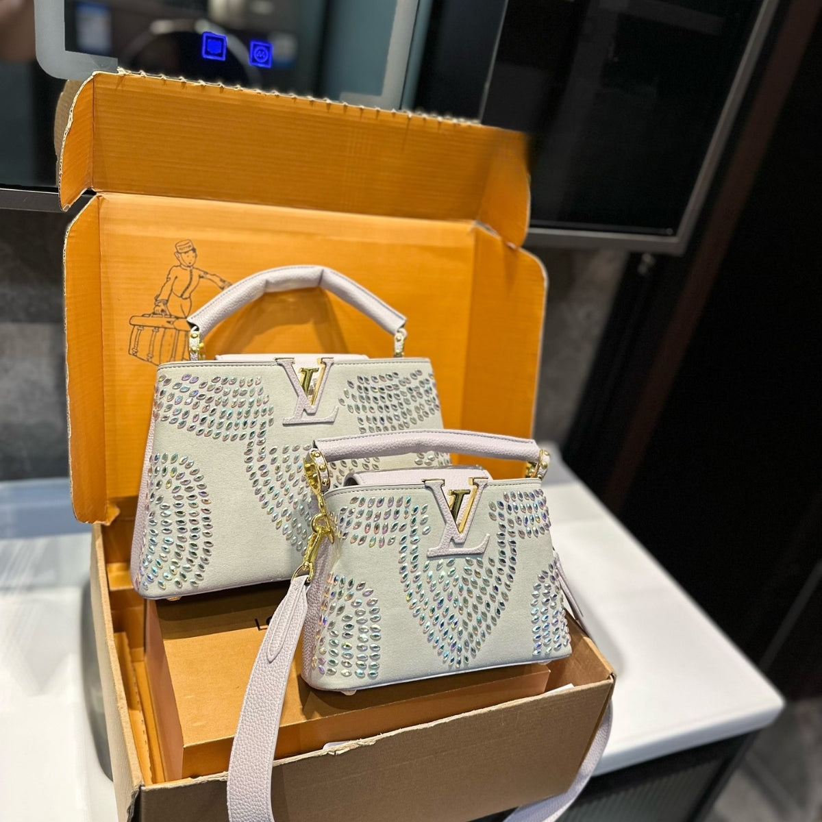 LV Capucines Full-Diamond Bag