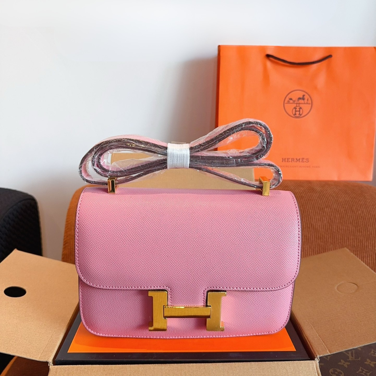 Hermès Cowhide Flight Bag