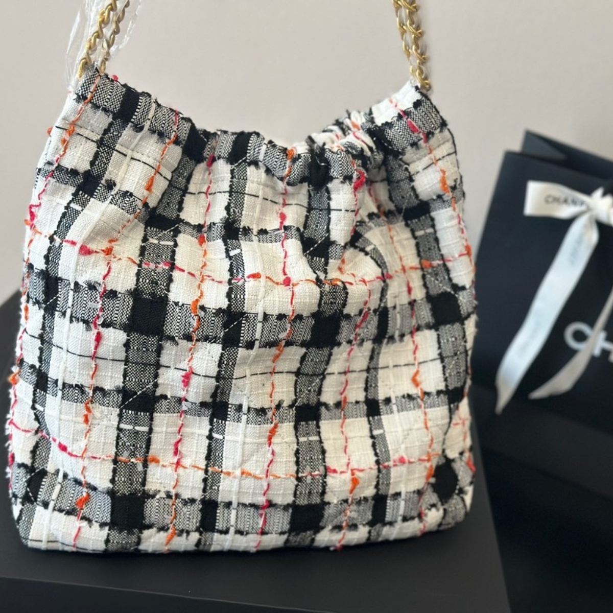 Chanel Leather Garbage Bag