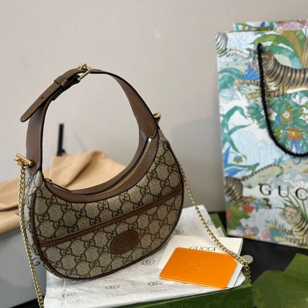 Gucci Luxury Crescent Shoulder Bag