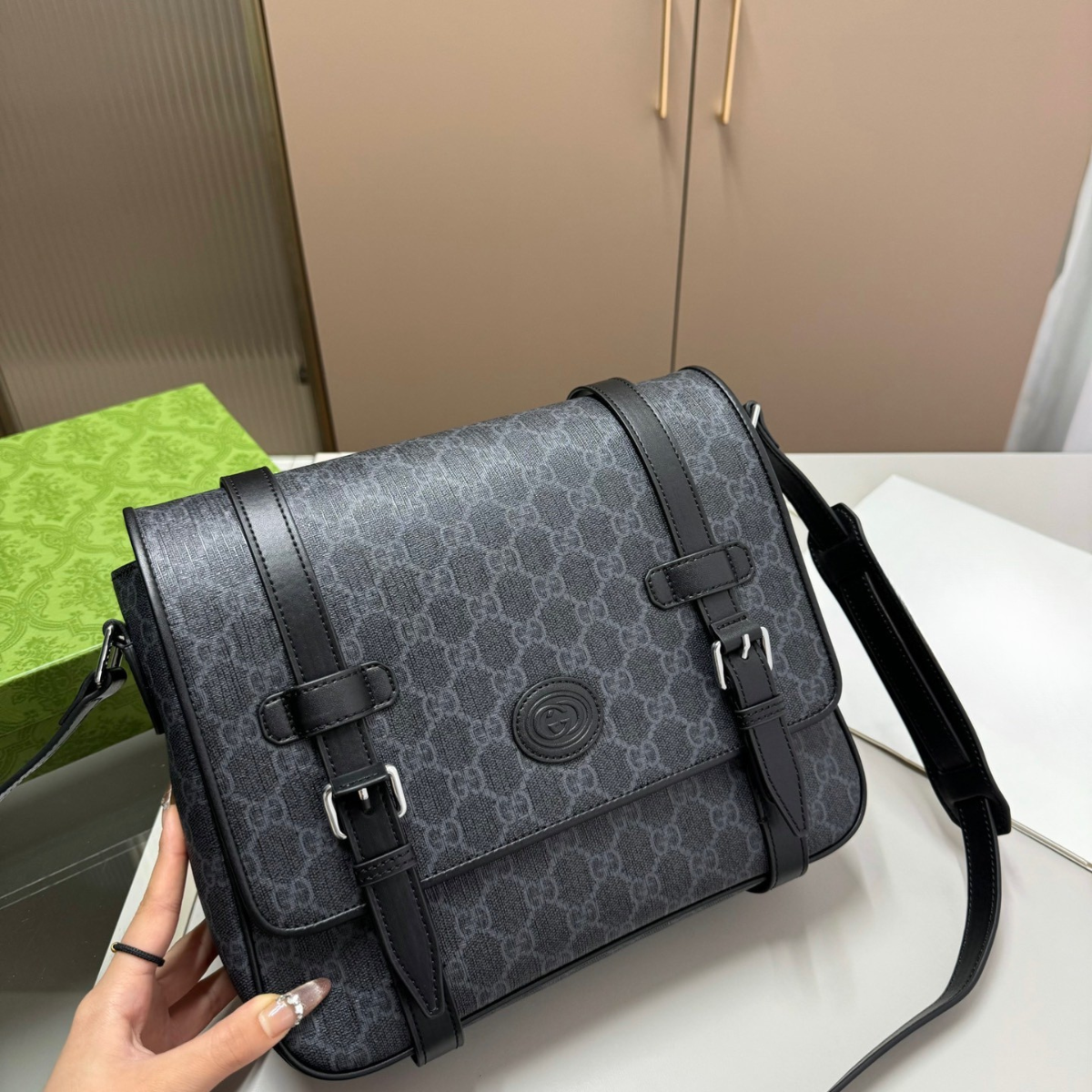 Gucci Retro Ebony Messenger Bag