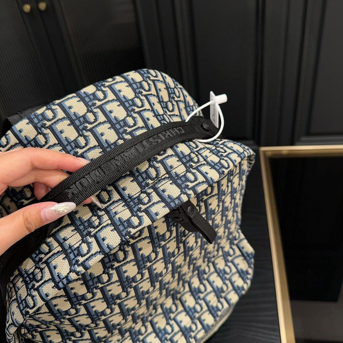 DIOR Monogrammed Backpack Bag