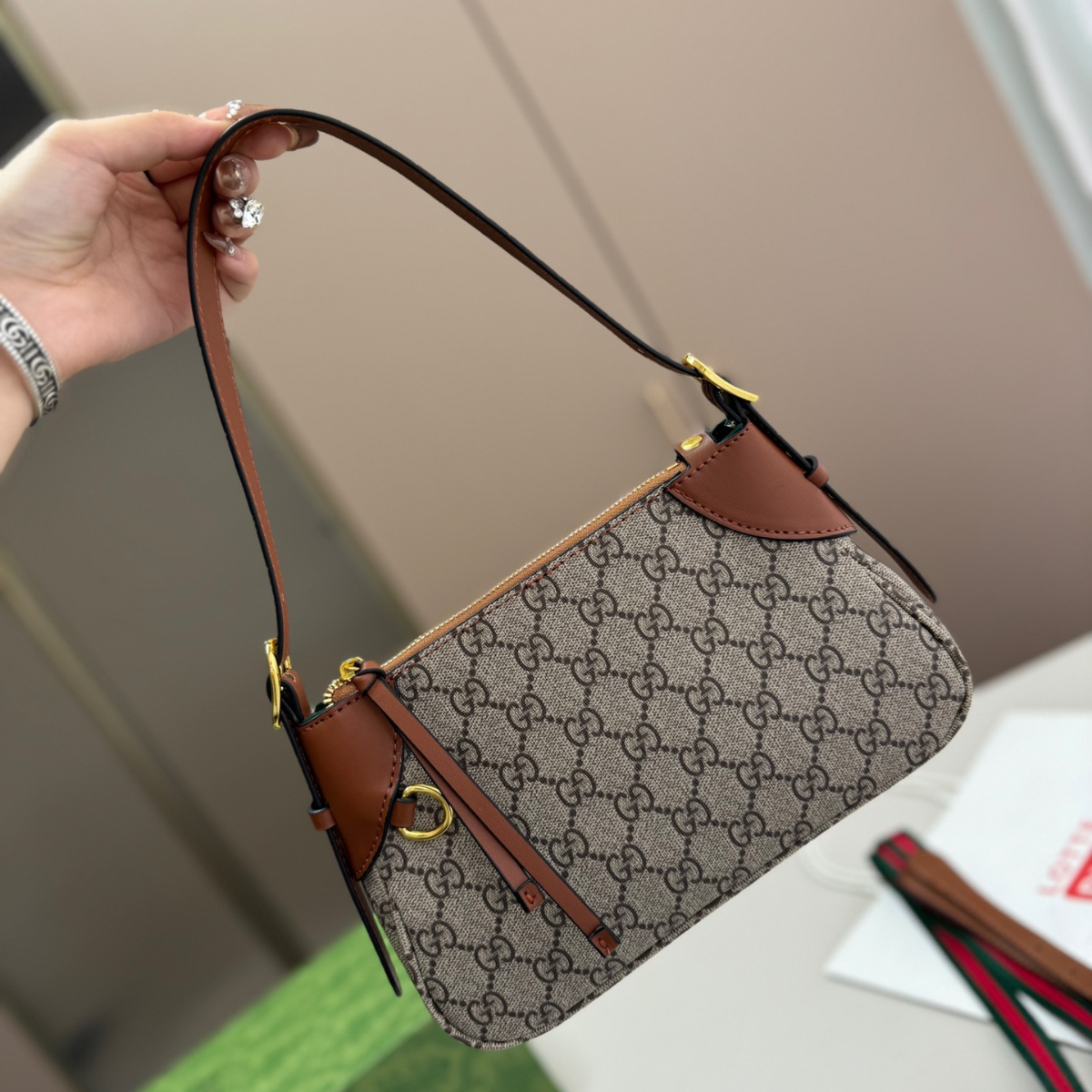 Gucci Emblem Croissant Bag