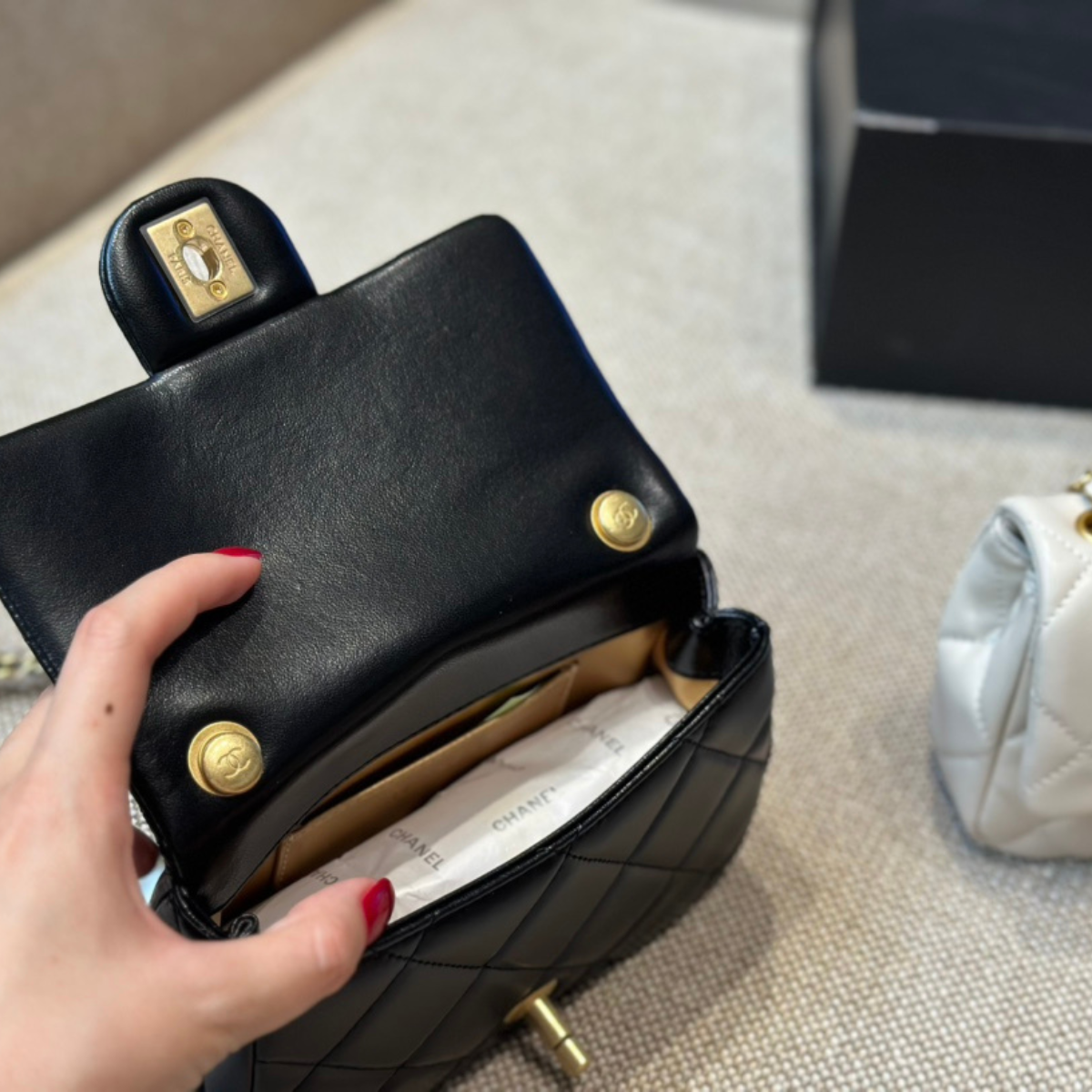 Chanel Double Pearl Bag