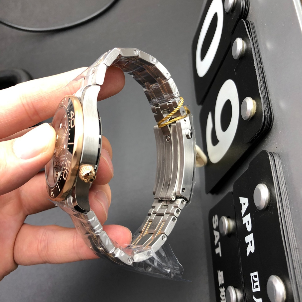 Omega Rose Gold Seamaster Watch