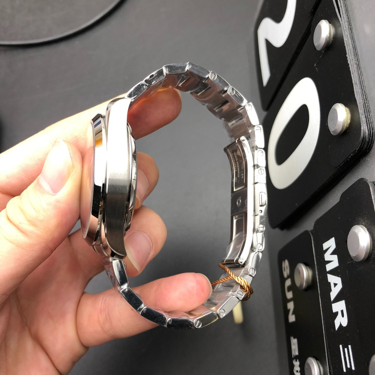 Omega Teak Blue Seahorse Watch