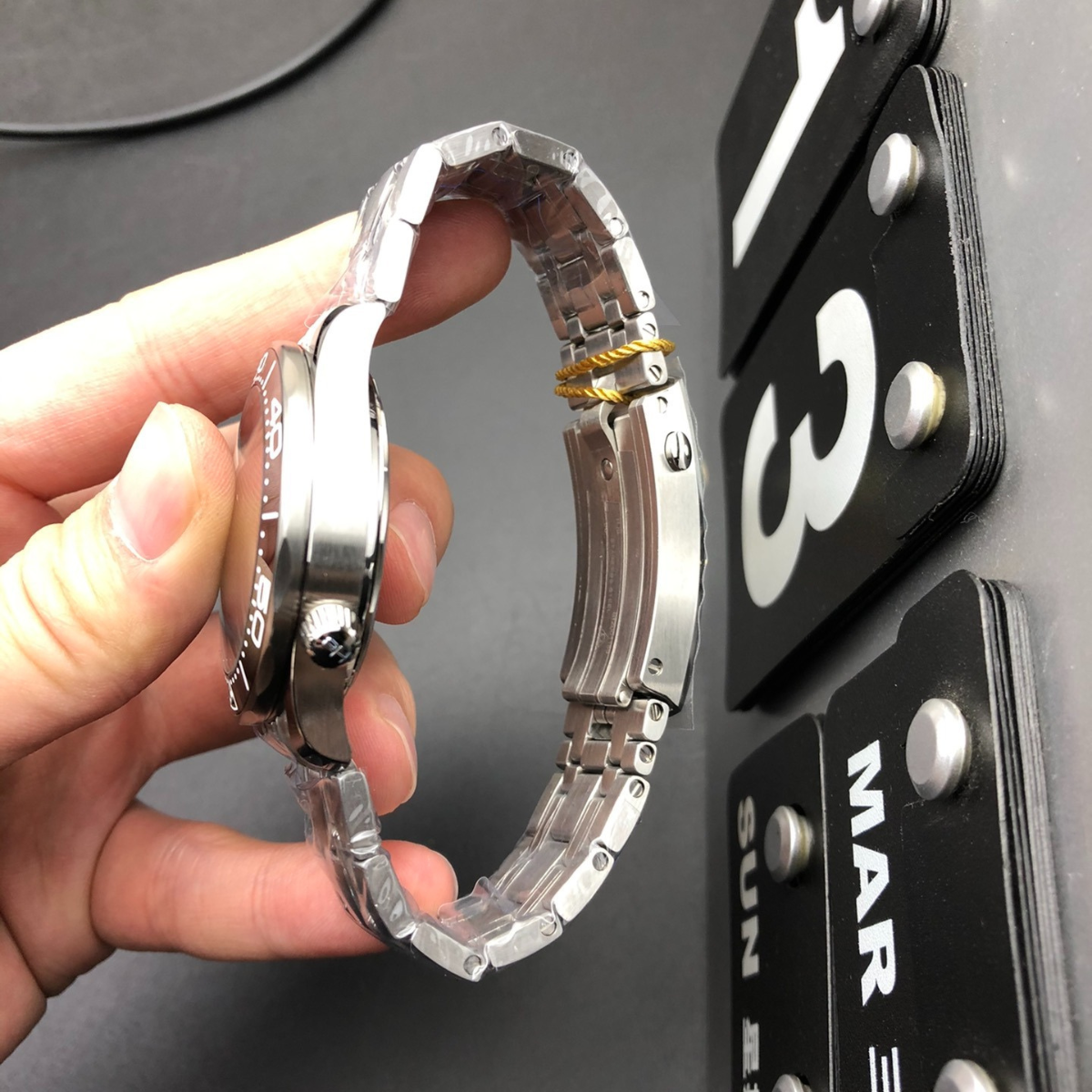 Omega Black Seahorse Watch