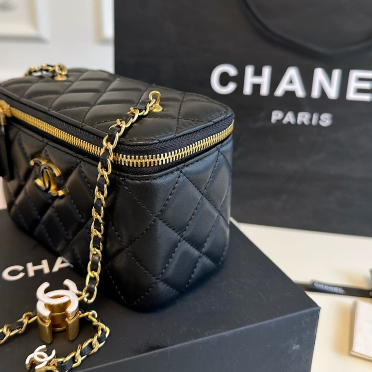 Chanel Quilted Box Bag