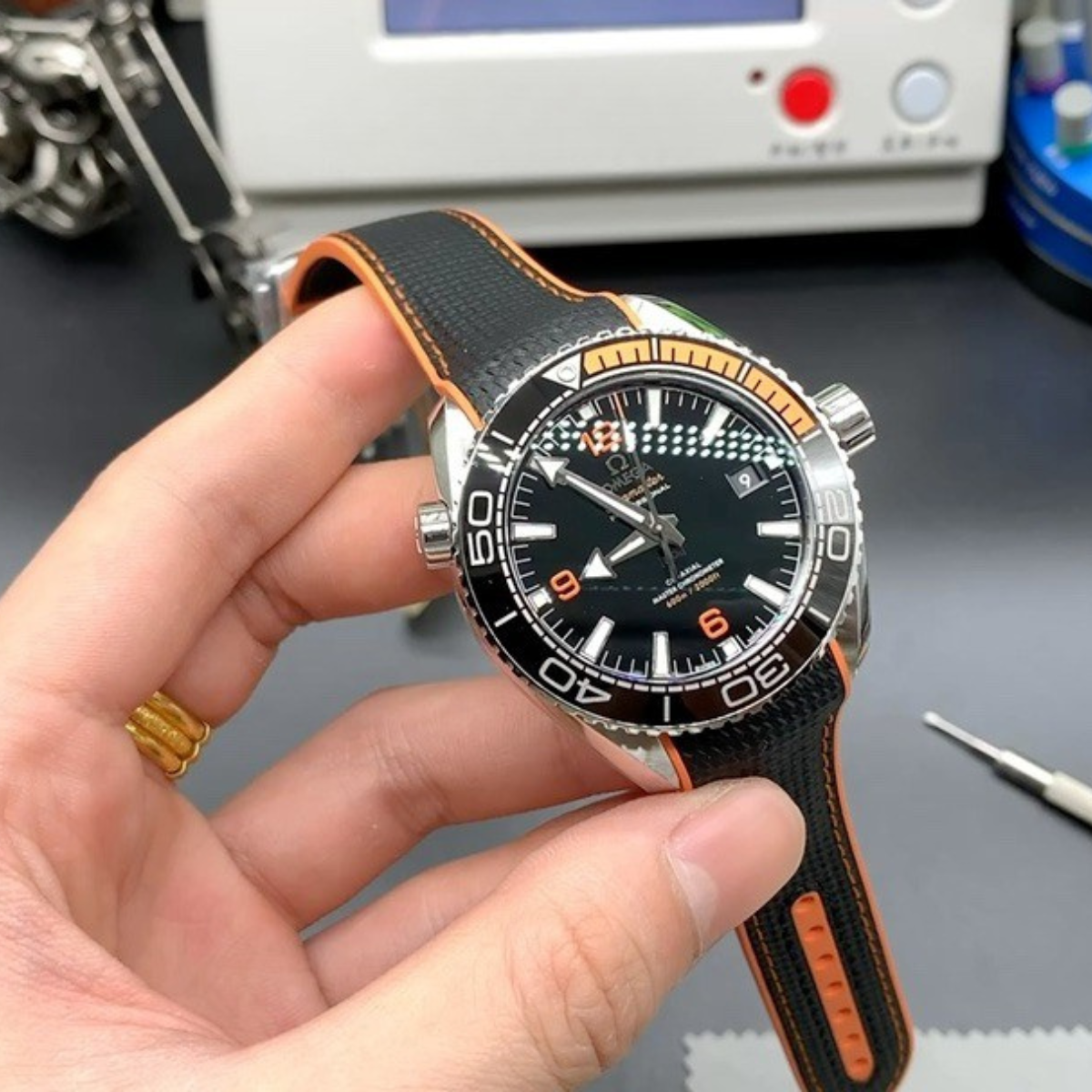 Omega Orange Quarter Watch