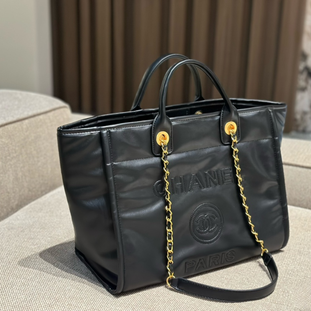 Chanel Black Beach Bag