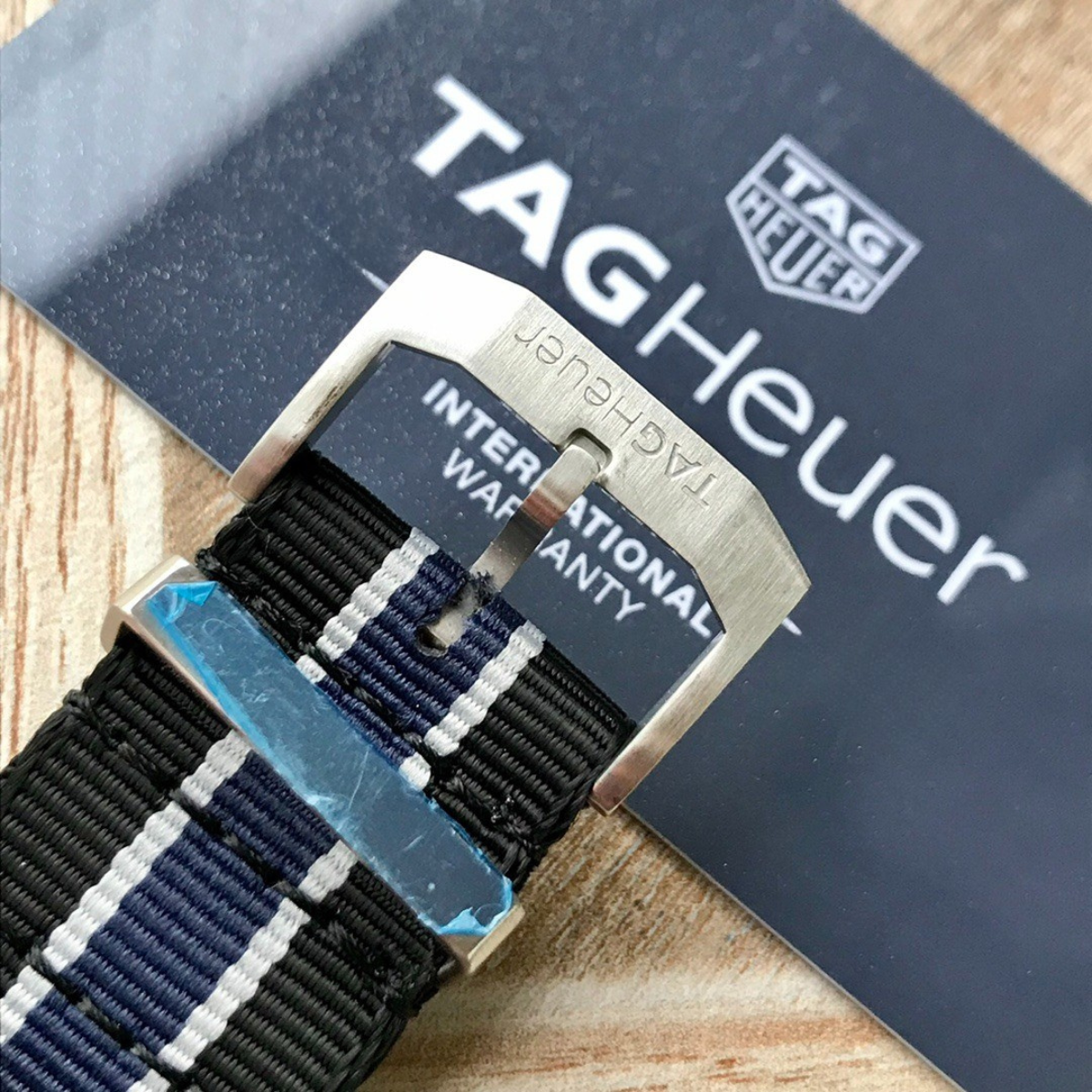 TAG Heuer Aquaracer 300M Blue Dial NATO Strap Watch