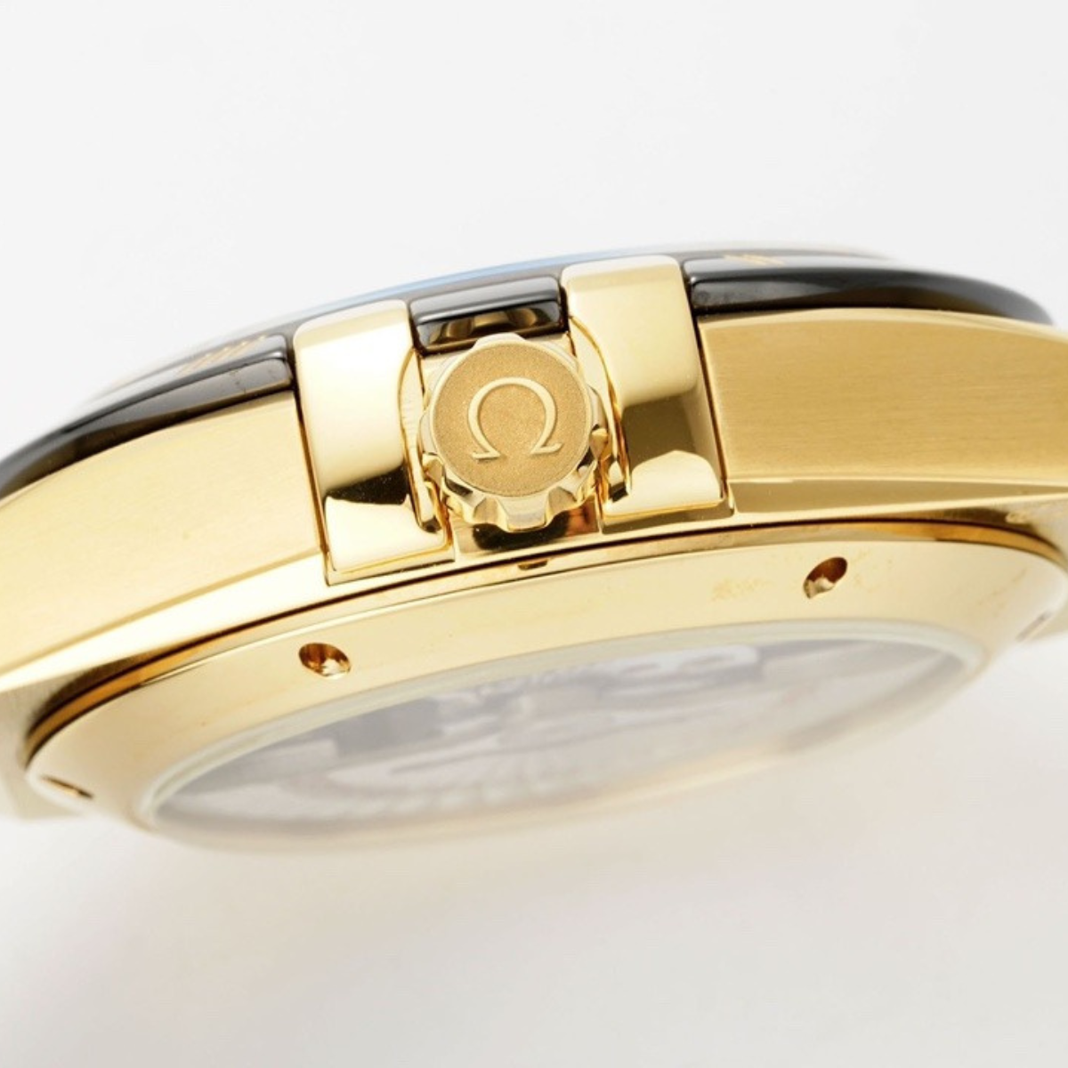 Omega Constellation Black Gold Watch