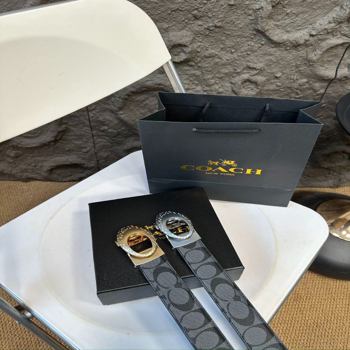 Coach Hey Ha Leather Belt