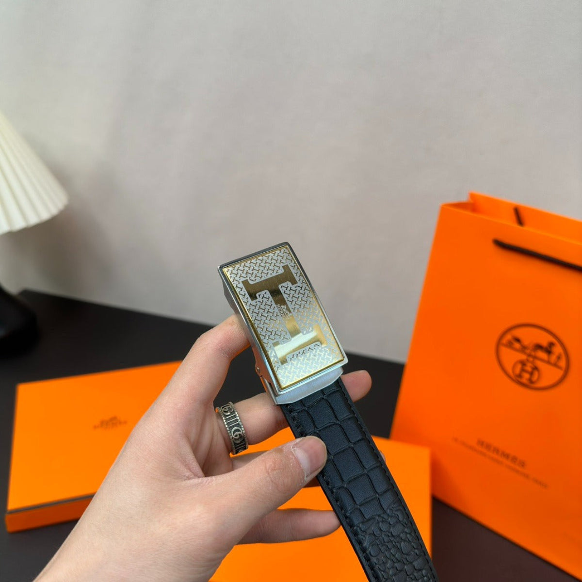 Hermès All-Steel Buckle Belt