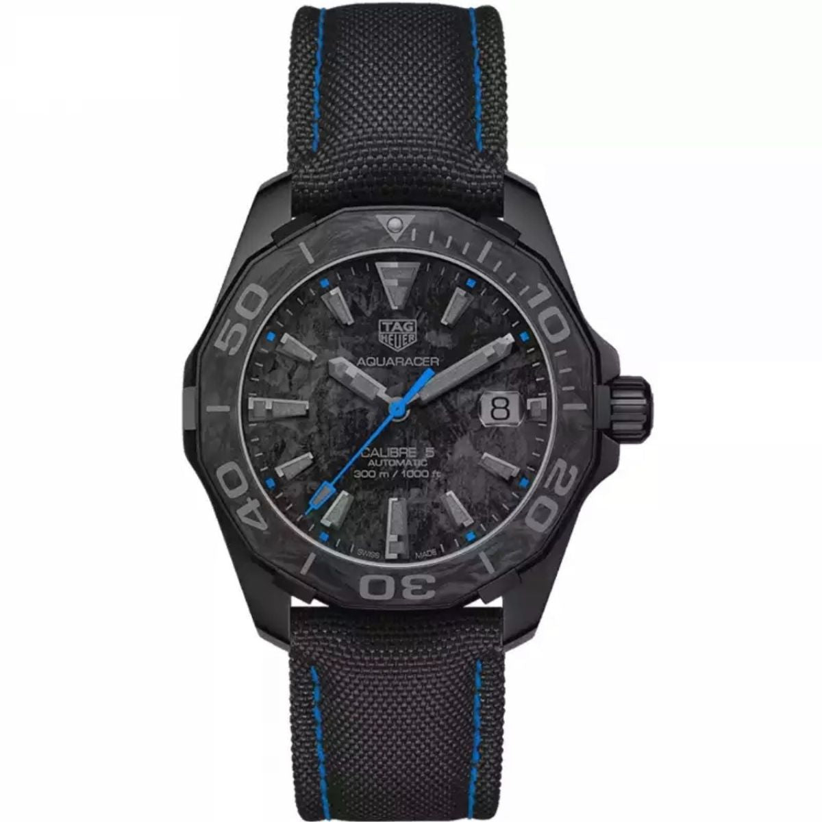 TAG Heuer Aquaracer Carbon Dial 300M Watch (Black & Yellow)