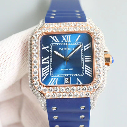 Cartier Diamond-Studded Square Watch