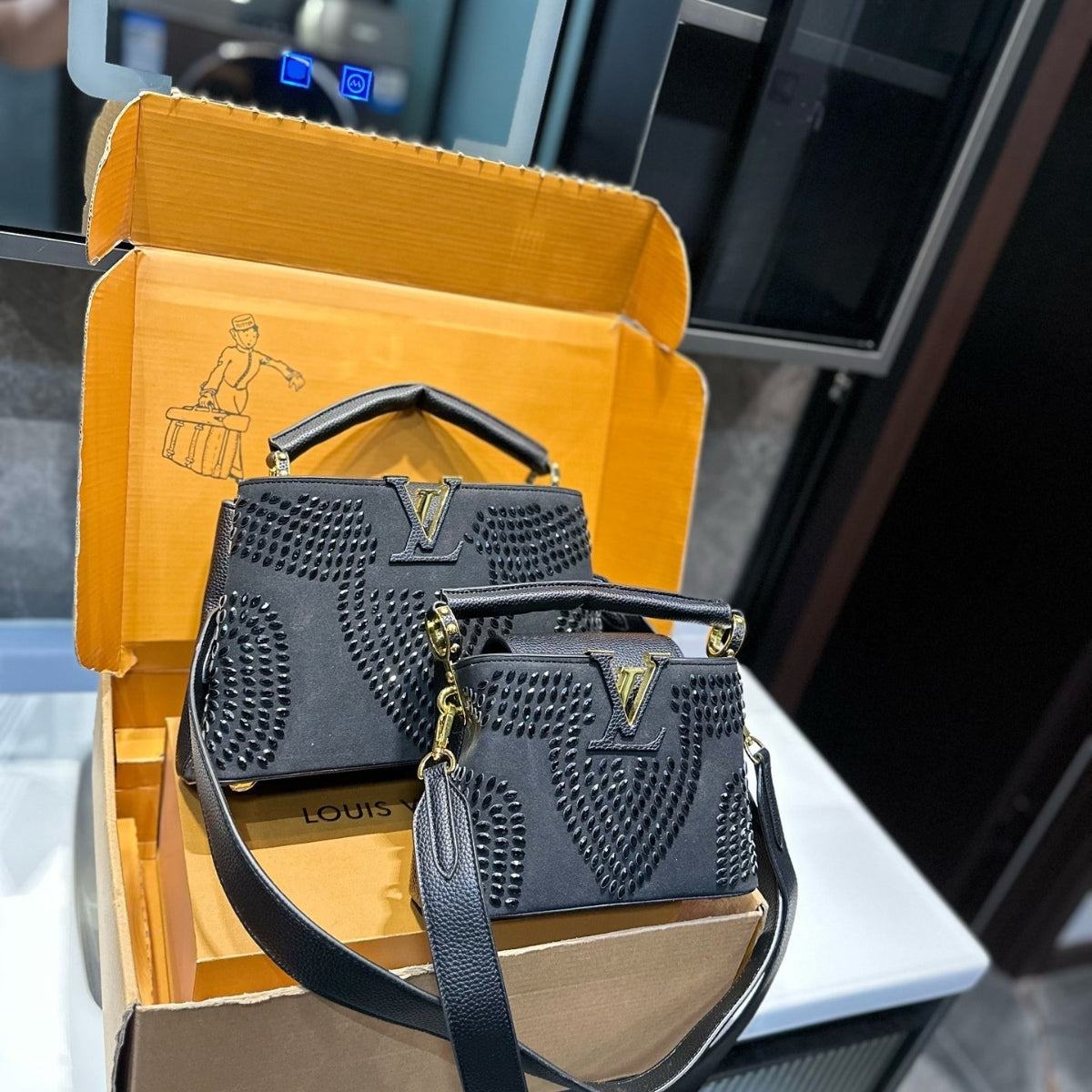 LV Capucines Full-Diamond Bag
