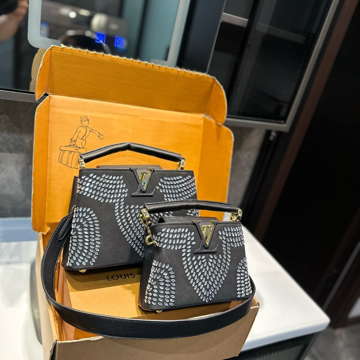 LV Capucines Full-Diamond Bag