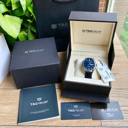 TAG Heuer Carrera Calibre 5 Automatic Watch with Leather Strap