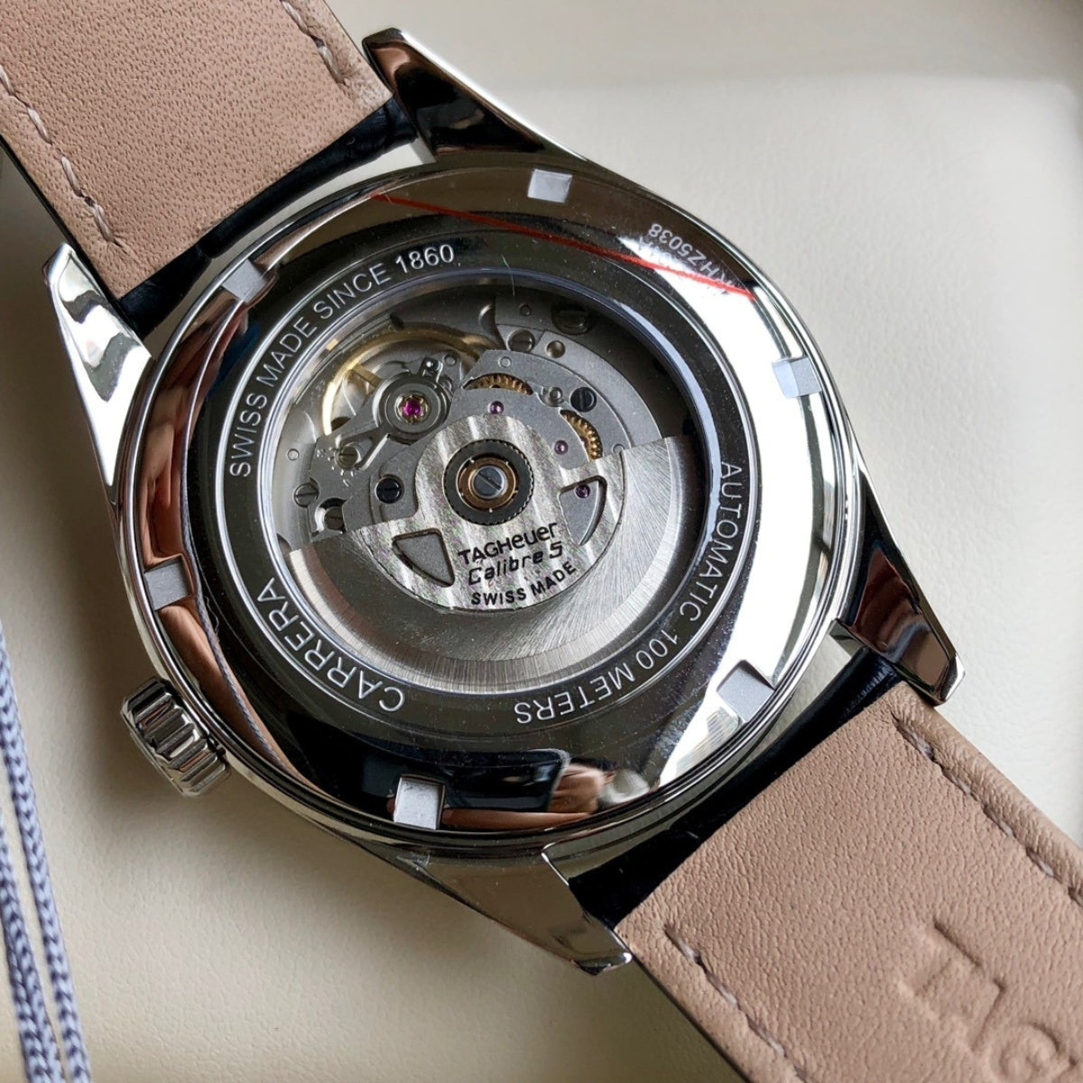 TAG Heuer Carrera Calibre 5 Automatic Watch with Leather Strap