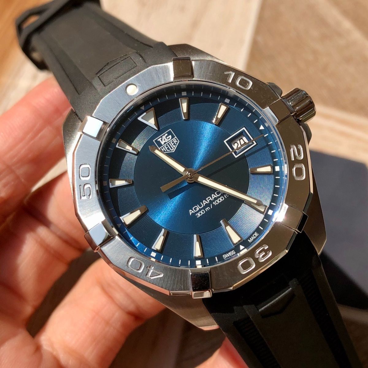 TAG Heuer Aquaracer 300M Blue & Silver Dial Watch