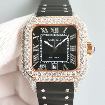 Cartier Diamond-Studded Square Watch
