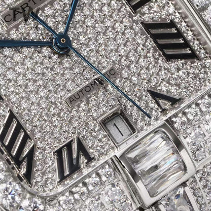 Cartier Diamond Luxury Watch with Gold & Silver