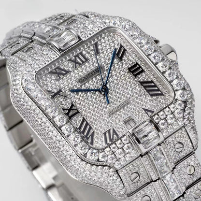 Cartier Diamond Luxury Watch with Gold & Silver