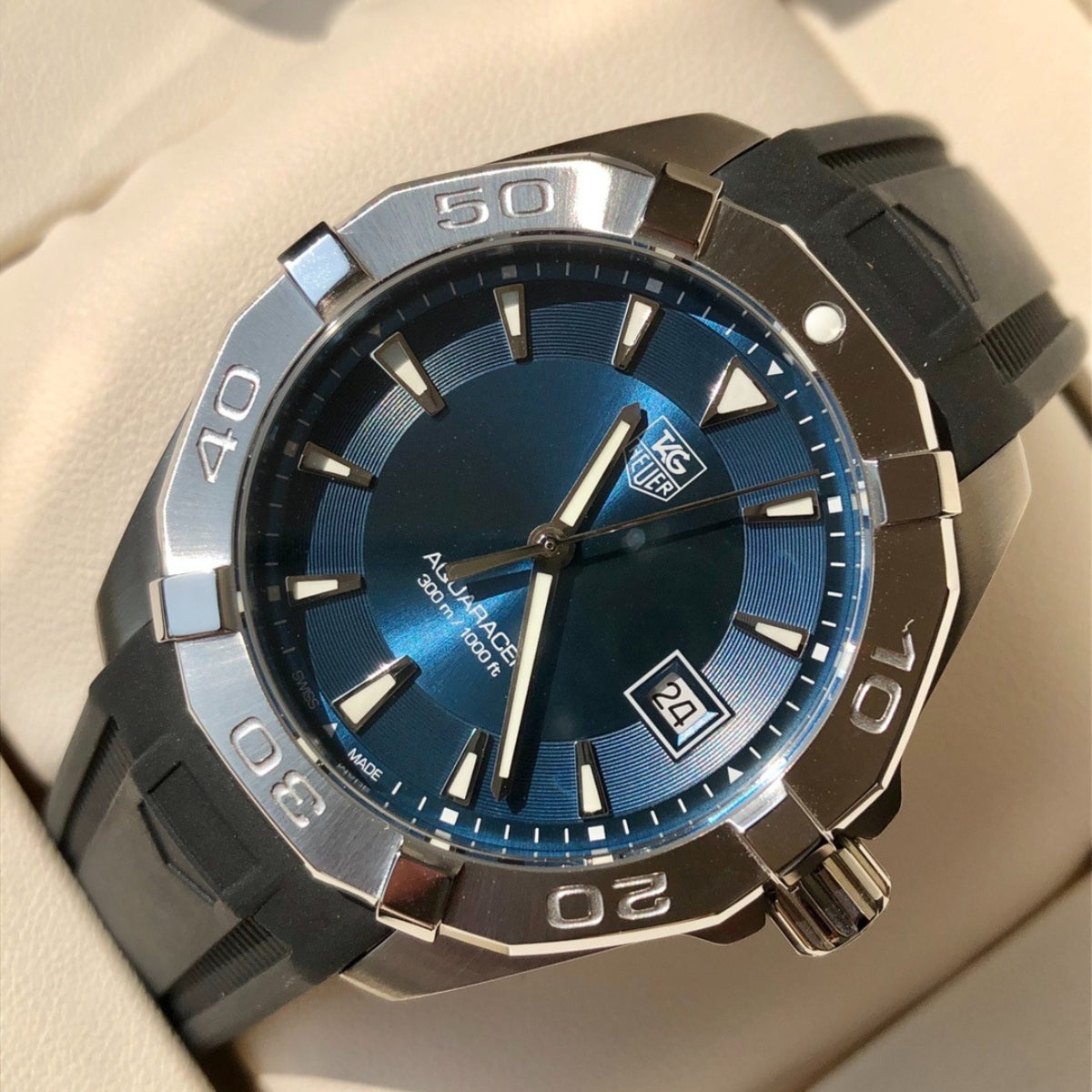 TAG Heuer Aquaracer 300M Blue & Silver Dial Watch