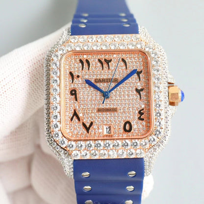 Cartier Diamond-Studded Square Watch