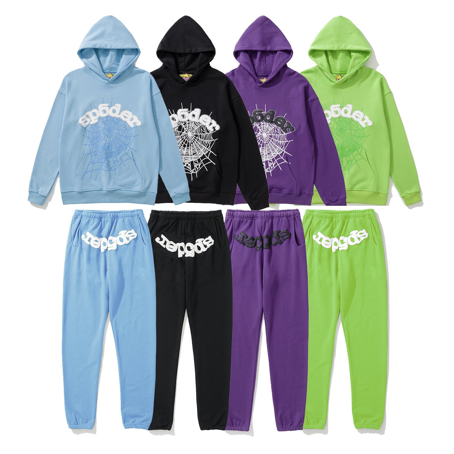 Sp5der Hoodie and Pants Set