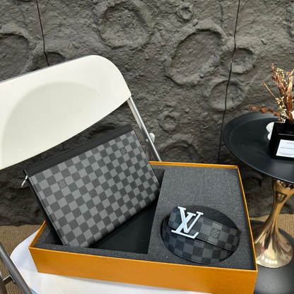 LV Luxury Belt & Bag Set