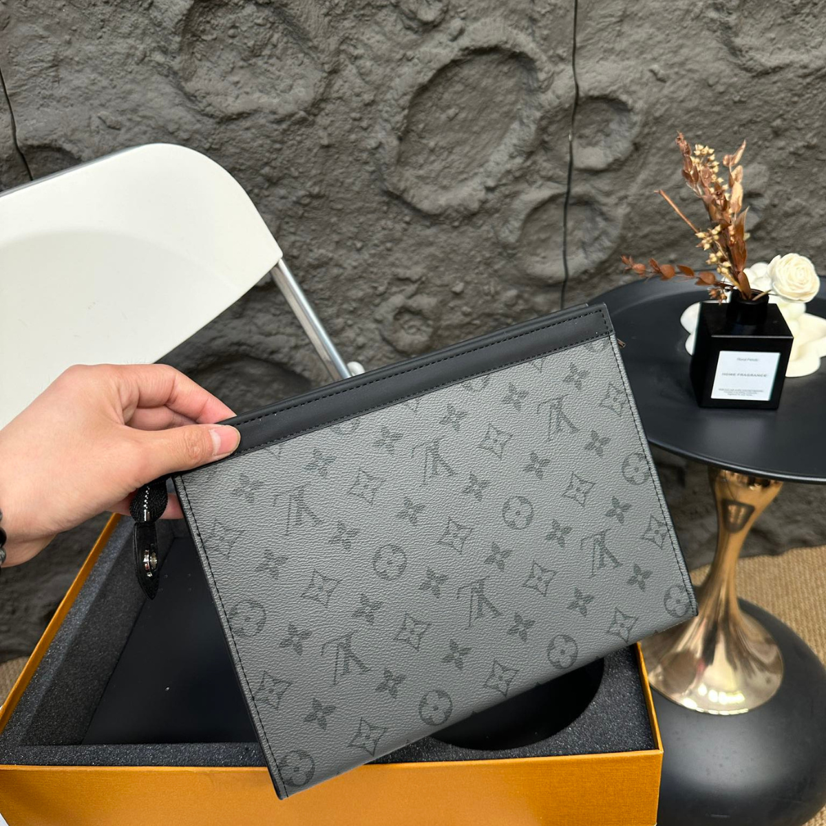 LV Toiletry Bag & Belt Set