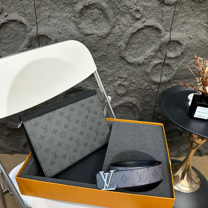LV Toiletry Bag & Belt Set
