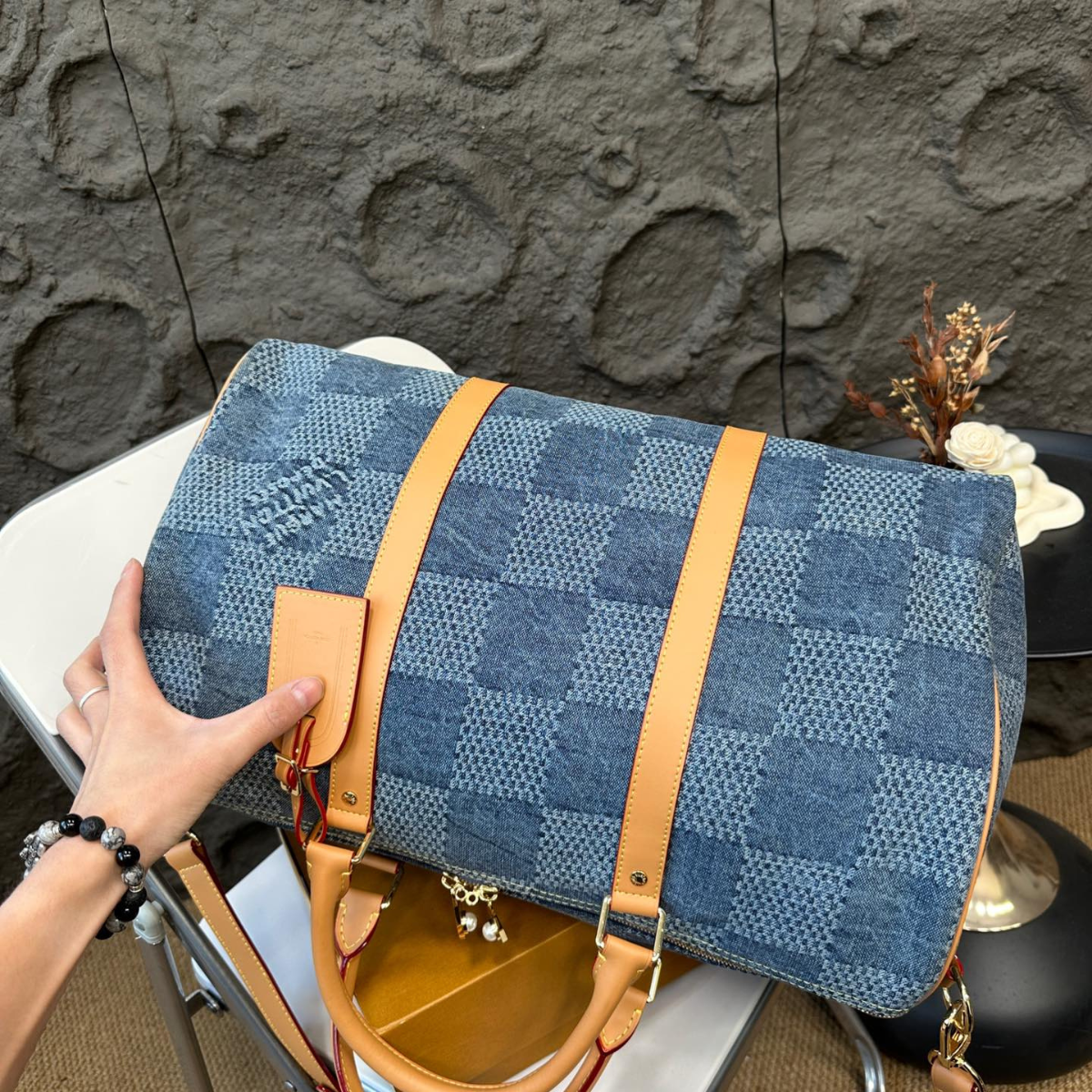 LV Denim Travel Bag