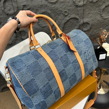 LV Denim Travel Bag