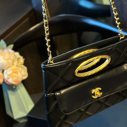 Chanel Black Gold Handbag
