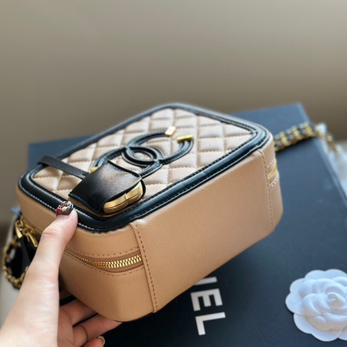Chanel Box Cosmetic Bag