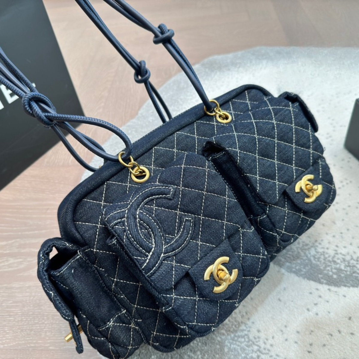 Chanel Denim Quilted Bag