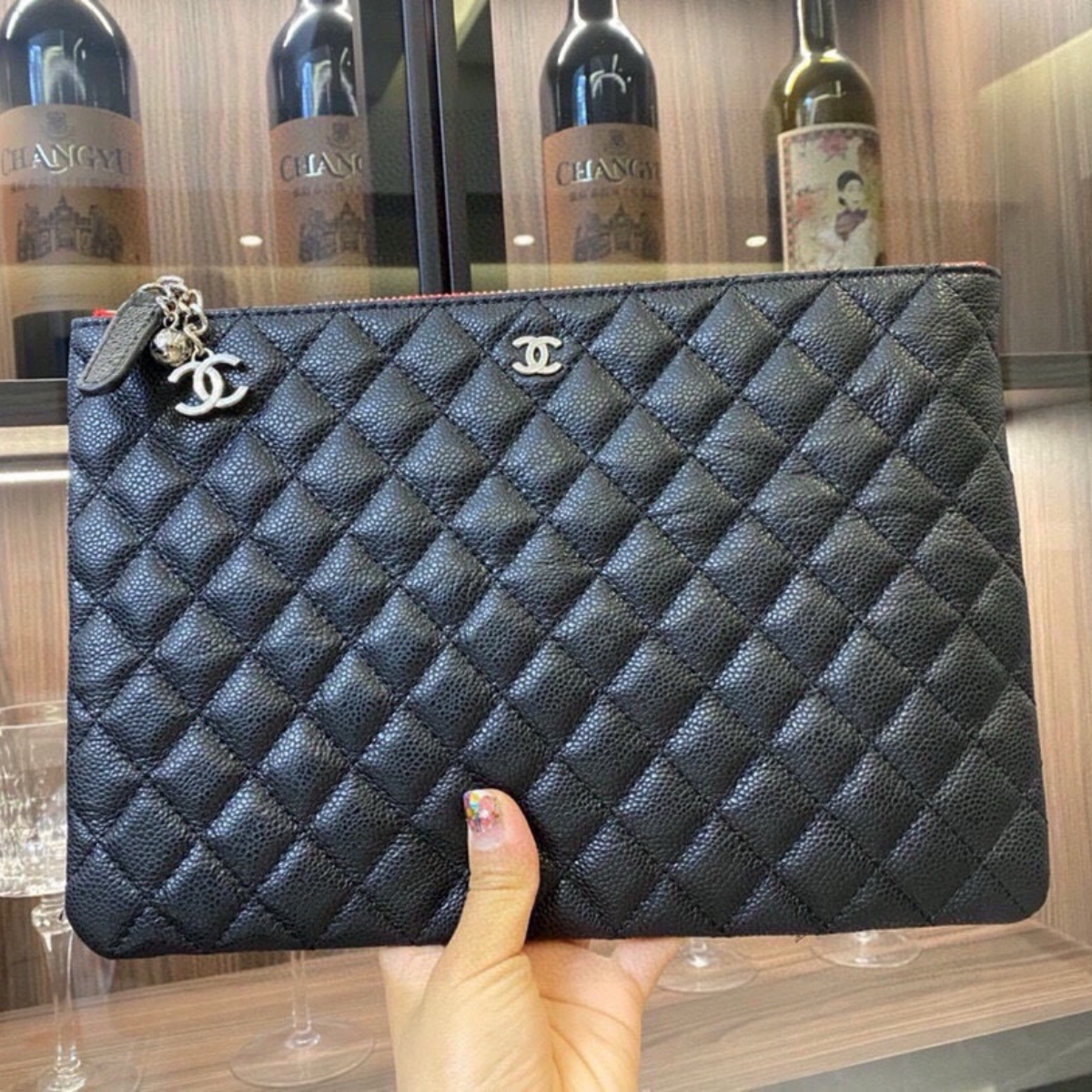 Chanel Leather Clutch Bag