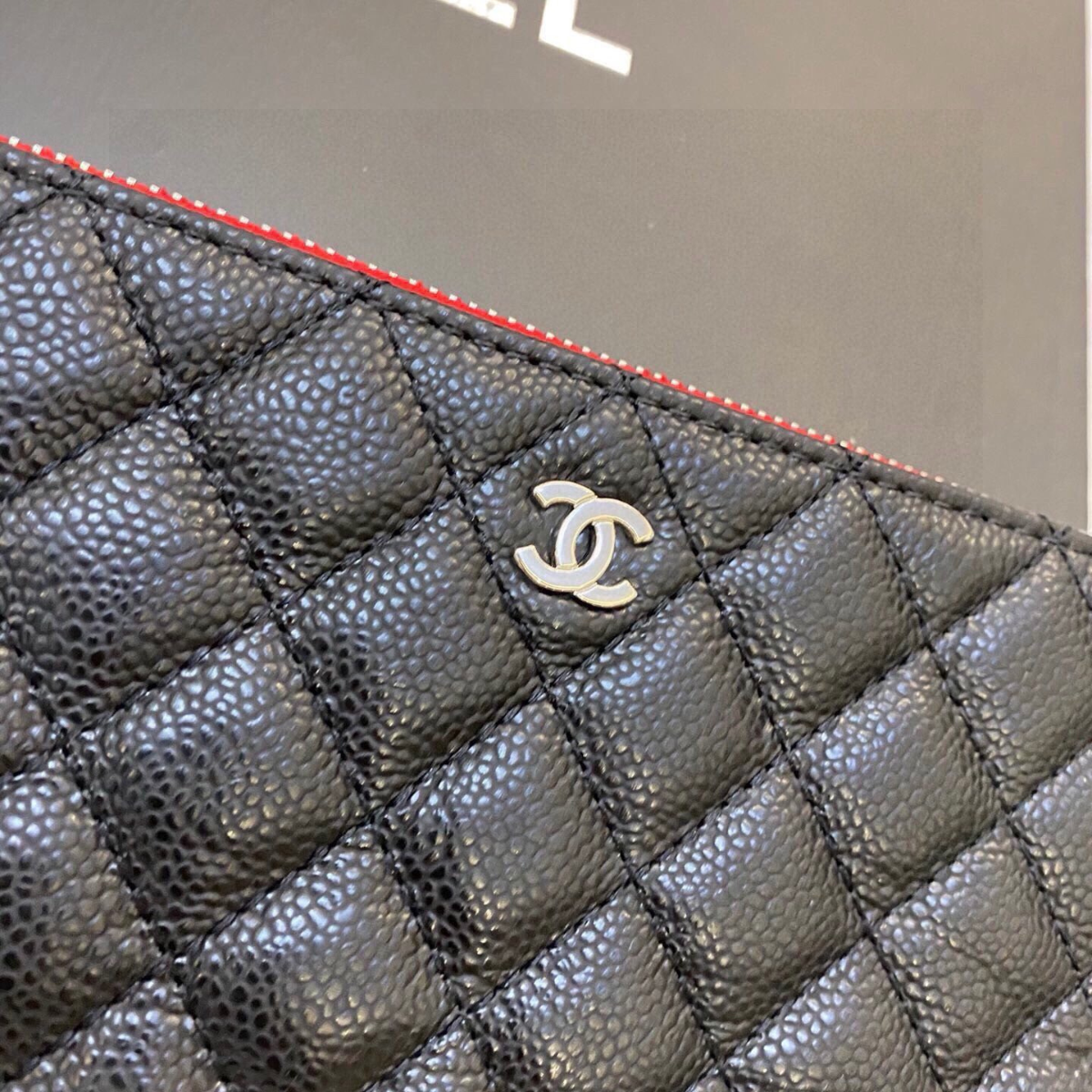 Chanel Leather Clutch Bag