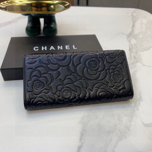 Chanel Camellia Lambskin Wallet