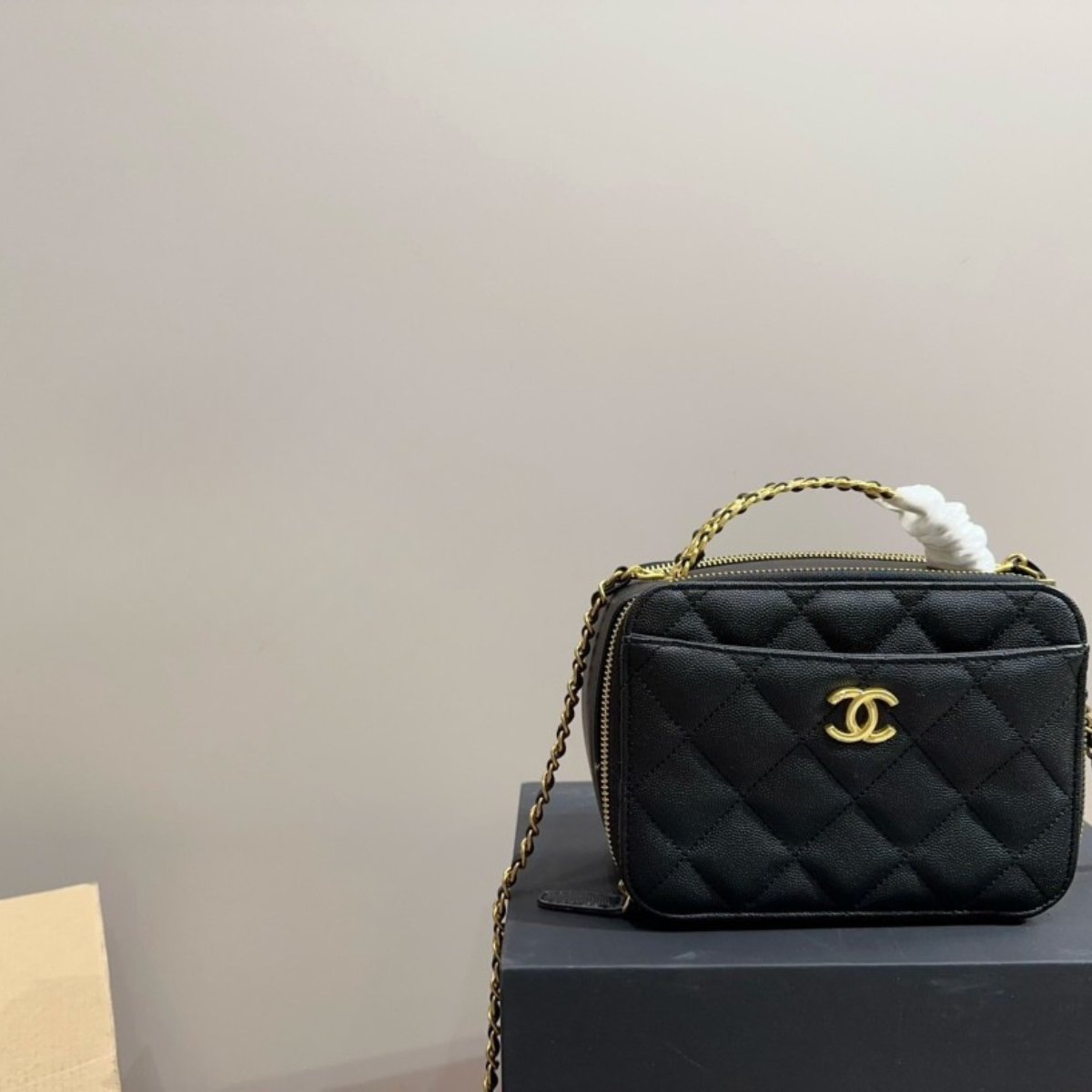 Chanel Black Gold Camera Bag