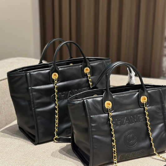 Chanel Black Beach Bag