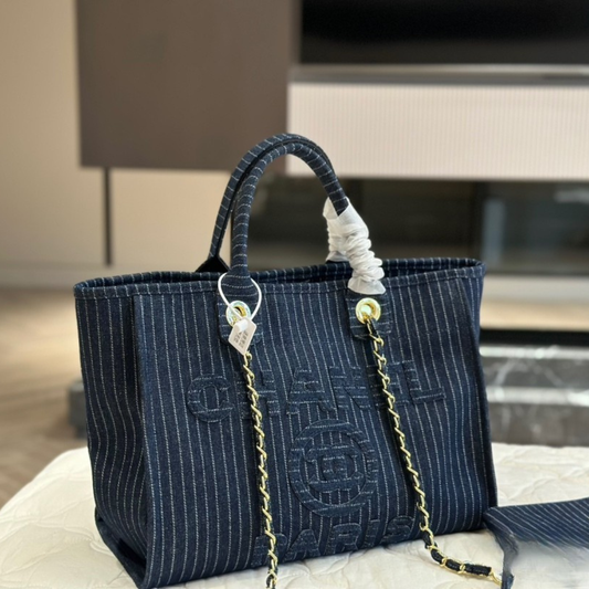 Chanel Denim Beach Bag