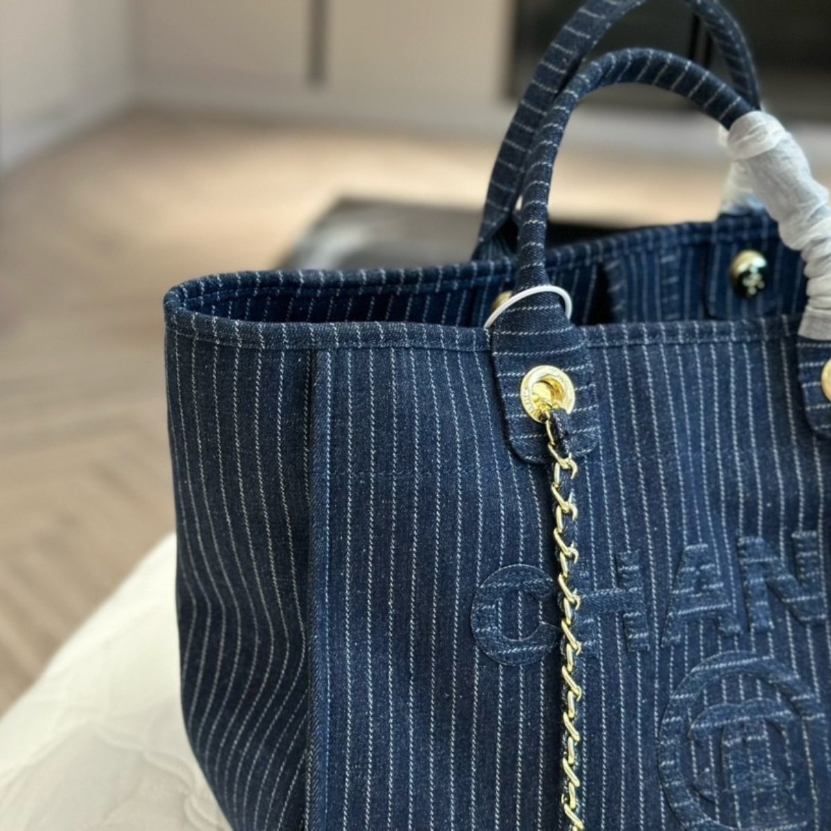 Chanel Denim Beach Bag
