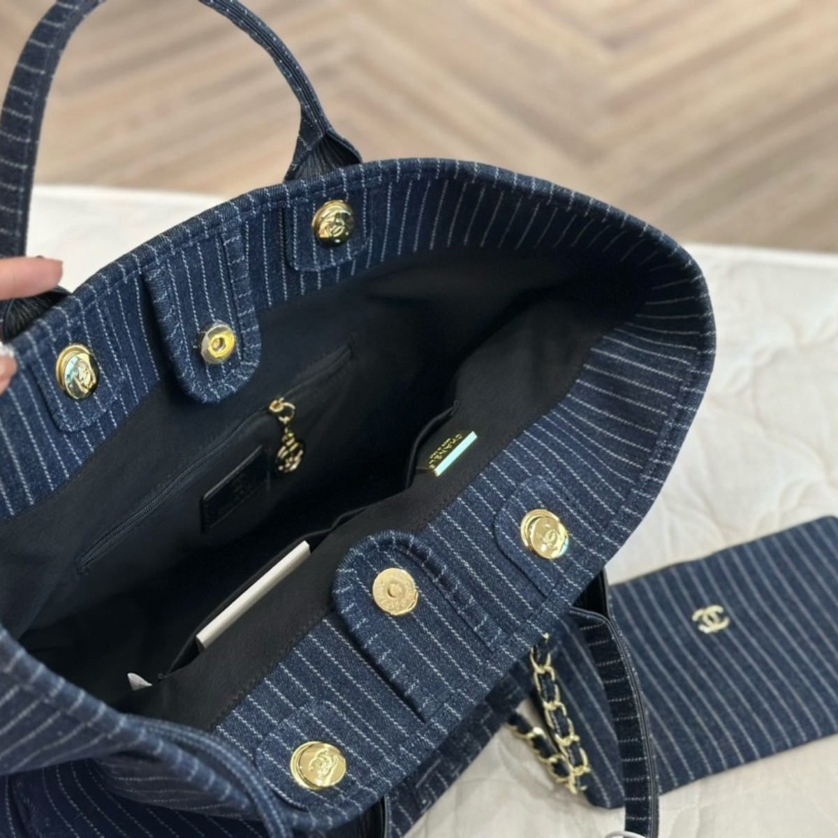 Chanel Denim Beach Bag
