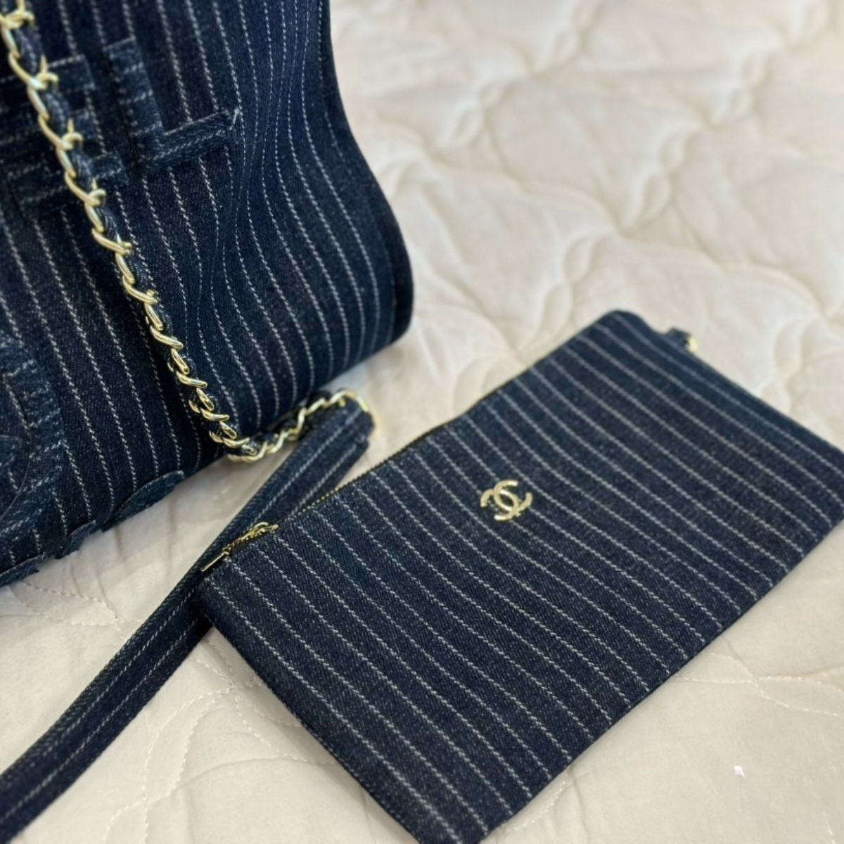 Chanel Denim Beach Bag
