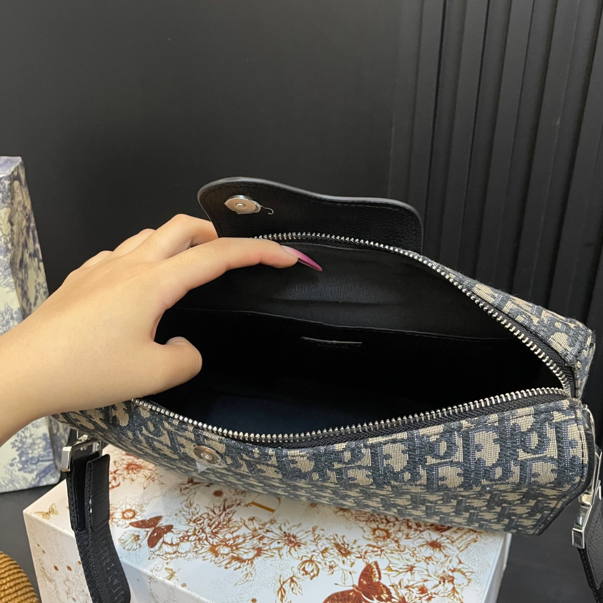 Dior Leather Messenger Bag