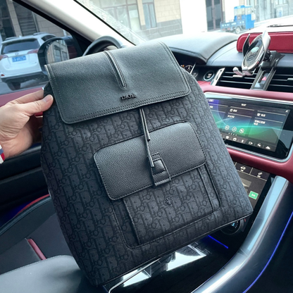 Dior Monogram Leather Backpack Bag